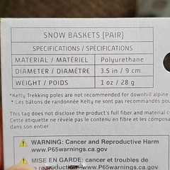3 Pair New Sealed Kelty Trekking Pole Snow Baskets Gray Polyurethane 3.5″