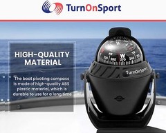 Boat Compass Dash Mount Flush – Boating Compass Dashboard Suction – Navigation