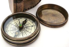 Robert Frost Compass With Leather Case