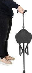 Cane with Seat Folding Lightweight, Carbon Fiber, Height Adjustable, Cane Chair