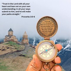 God’s Way Compass – Baptism Gifts For Boys Christian Gifts For Men Catholic G…