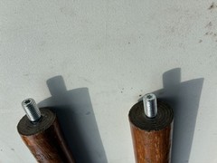 Wood Walking Stick with Whistle and Compass That Unscrews for Easy Transport