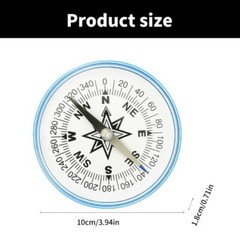 Round Camping Survival Compasses 100mm Large Pocket Compasses for Kids Learning