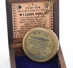 Engraved Compass 2 Gift for Son Baptism Confirmation Communion Gift from Mom Dad