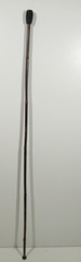 VTG Dark Brown Wood Walking Stick 36 in Long with Black Ribbed Plastic Handle