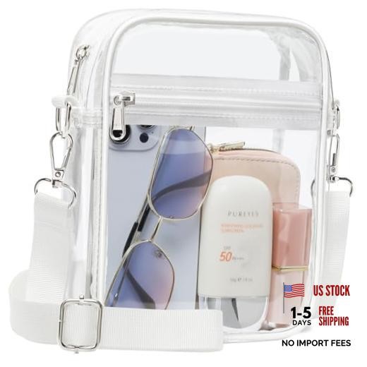 Clear Bag for Stadium Events – Small – Essentials Series Small Ardent White