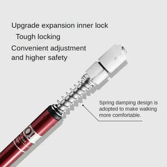 1 PCS Aluminium Alloy Teleskopic Hiking Poles Trekking Walking Stick Ultralight