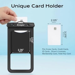 Waterproof Phone Pouch – 2 Pack, IPX8 Case-friendly [8.5-inch] [Black + Black]
