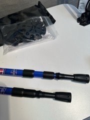 Telescopic Hiking Trekking Poles – Adjustable Walking Sticks – Blue – Set of 2