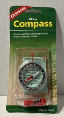 Coghlan’s Map Compass See-Through Base & Rotating Housing Lanyard Survival