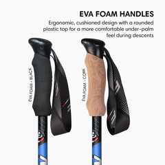 Fizan Compact 3 Trekking Poles – 5.6 Oz Ultralight, Backpacking, Thru Hiking Pol
