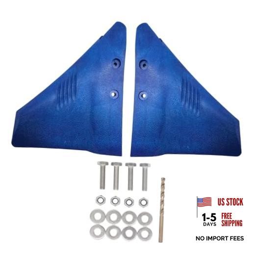 Boat Hydrofoil Stabilizer for 5-150 HP Outboard & Stern Drive Marine Motor Blue