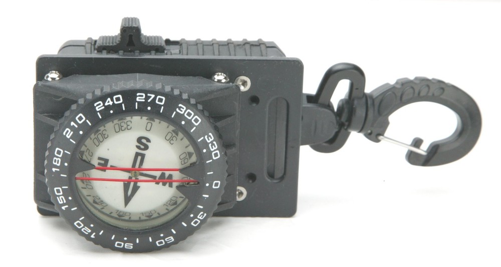 Unbranded Underwater Compass With 42″ “Gripper” Retractor. NO AIR BUBBLES. SEE.