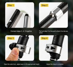 Ultralight Carbon Fiber Collapsible Hiking Poles – Quick Fold 32cm Compact Trekk