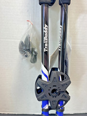 New Trail Buddy Ultra-Strong Aluminum & Cork Trekking Poles Blue & Black