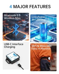 Bluetooth 5.0 Accelerometer Inclinometer WT901BLECL MPU9250 9-Axis IMU Sensor