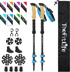 Carbon Fiber Trekking Poles – Collapsible & Telescopic Walking Sticks W/ Natural