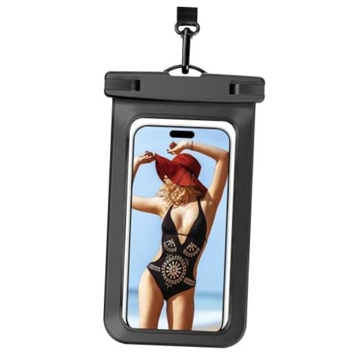 1/2/4 Waterproof Case Pouch Cellphone Dry Bag Compatible 7in B1-Black-1 pack