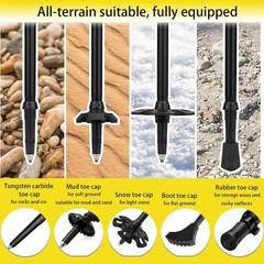 Lightweight Aluminum Adjustable Trekking Poles with Cork Grips – 2 Pack