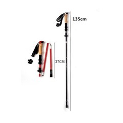 5 Section Collapsible Trekking Poles Walking Sticks Wading Staff Hiking Climbing