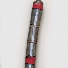 Handcrafted 54″ Solid Oak Hiking Staff with Petrified Wood Crown