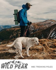 Wild Peak Trekking Poles Aluminum Adjustable Hiking Walking Sticks (Set of 2)