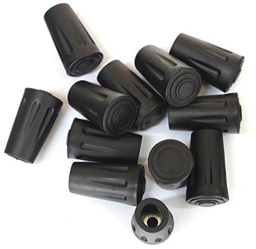 Trekking Poles – 12 Pack Replacement Durable Rubber Tips Protector – Fit with
