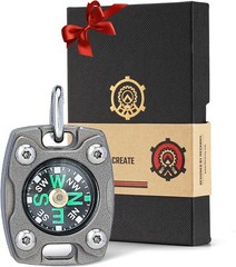 Glow-in-the-Dark Pocket Compass: Perfect for Outdoor Explorers & Gift Giving