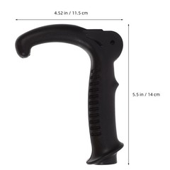 Ergonomic Black Hiking Pole Handle Grip with Anti Shock Support for Outdoor Use