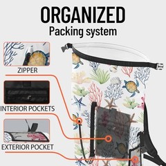 Dry Bag Waterproof for Women Men Roll Top Lightweight Dry Storage and 5L Coral