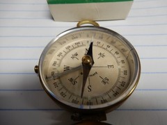 Vintage Pocket Compass Unbreakable Glass Made in Western Germany Box No. 808