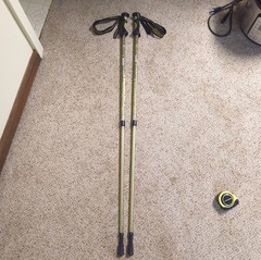 Mountainsmith Rambler 7075 Aluminum Trekking Poles Twist Lock Citron Green Pair