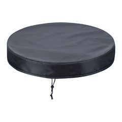 55 Gallon Drum Top Lid Cover Black 210D Oxford Cloth Weather Resistant Material