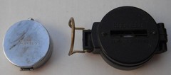 Two vintage Compasses–Japan…YCM Lensatic + Unbranded……old er