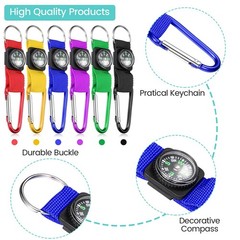 36 Pcs Mini Compass Keychains Aluminum RustResistant for Outdoor Adventure