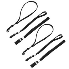 6Pcs Hiking Rope Black Fiber Strong Lanyard for Walking Stick Outdoor Use