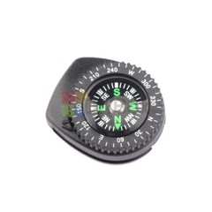 2PCS Mini Clear Liquid-filled Button Compass Clip on band Outdoor Molle Backpack