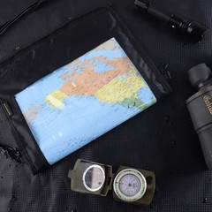 Waterproof Hiking Map Case with Clear Window and Removable Carry Strap