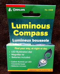Coghlan’s Compass with LED Light Illuminated w/ Built-in Magnifier, Folding Case