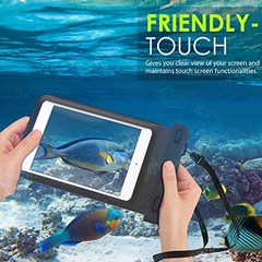 Universal Waterproof Case, Dry Bag Pouch for iPad mini Up to 8.3 inches Black