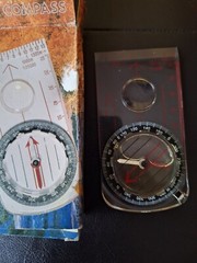 Liquid Filled Compass – Map Compass – Boxed W/Lanyard – Glass + Scale