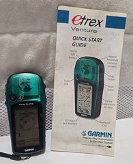 Garmin etrex Venture Portable Handheld Pocket GPS Green With Manual, Tested!