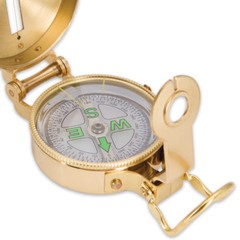 Trailblazer Heritage Lensatic Brass Compass Military Outdoor Camping Hiking