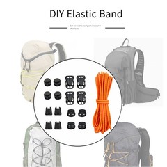 Outdoor 17pcs Elastic Expansion Straps with Adjustable Buckles for Backpacks