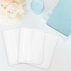 8Pcs A5 Clear Hardcover Protection Waterproof Transparent 8.54 x 12.09 inch