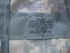 ONE USGI ACU Single Hand Grenade Pouch MOLLE Utility Pouch VERY GOOD CONDITION
