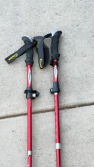 Set of Alafen Folding Trekking Poles 110-125CM Red .. 92A