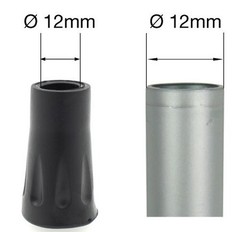 ® 2 pieces rubber foot protective cap for trekking and hiking poles 12 mm