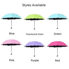 Color Changing Umbrella with Compact Design and Dual Weather Protection