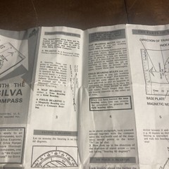 Vintage Silva Ranger Model Compass Instruction Manual Pamphlet